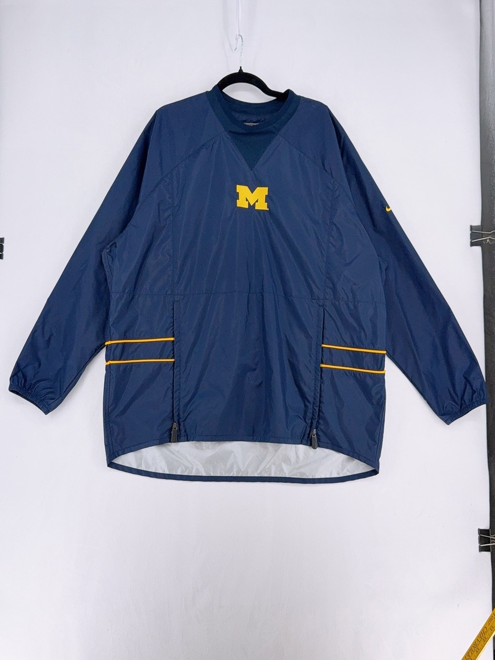 Vintage Nike Michigan Wolverines Rain Jacket Blue size XL